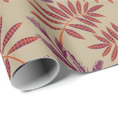 ビンテージスタイルの青い色の植物柄のラッピングペーパーです。 ラッピングペーパー (ロールコーナー)