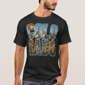 ビンテージスタイル コロラド ロッキー山脈 Tシャツ