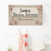 ビンテージスタイル 落葉のソフトカラー ボホチック 横断幕 (インサイチュ)