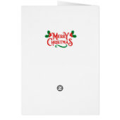 ビンテージストライプのクリスマスグリーティングカード (裏面)