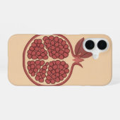ビンテージスライスザクロ iPhone 16ケース (裏面横)