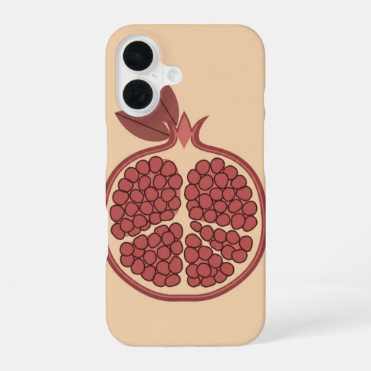 ビンテージスライスザクロ iPhone 16ケース (裏面)