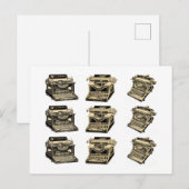ビンテージタイプライター ポストカード (正面/裏面)