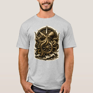 ビンテージタコナビゲーターナートラルクラーケンシップウィー Tシャツ