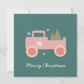 ビンテージトラック グルービーなクリスマス カード (正面)