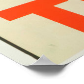 ビンテージトラベルバイトレインニュージーランドホリデイ ポスター (角)