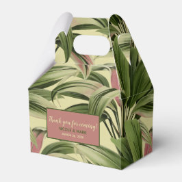 ビンテージトロピカルパーム植物水彩クリーム フェイバーボックス