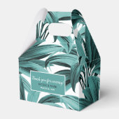 ビンテージトロピカルパーム植物水彩 ティール フェイバーボックス (裏面サイド)