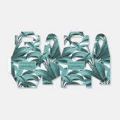 ビンテージトロピカルパーム植物水彩 ティール フェイバーボックス (折り畳みなし)