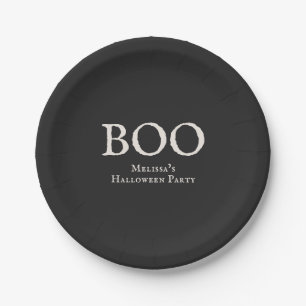 ビンテージハロウィンパーティー ブラック ペーパープレート