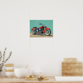 ビンテージバイクのフレームアート ポスター (キッチン)