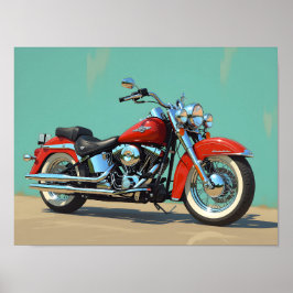 ビンテージバイクのフレームアート ポスター