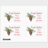 ビンテージパインコーン新鮮なベーカリー長方形ステッカー 長方形シール (シート)