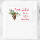 ビンテージパインコーン新鮮なベーカリー長方形ステッカー 長方形シール (バッグ)