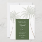 ビンテージパームツリーウェディング セーブザデート (正面)