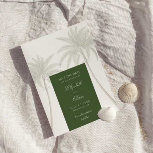 ビンテージパームツリーウェディング セーブザデート