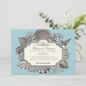 ビンテージビーチスタイルのウェディング 招待状 (スタンド正面)