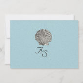 ビンテージビーチスタイルのウェディング 招待状 (裏面)