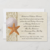 ビンテージビーチ＆レースのウェディングアニバーサリー 招待状 (裏面)