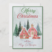 ビンテージファームハウス ピンクトラック ヴィレッジ スクリプト シーズンカード (正面)