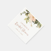 ビンテージフラワーのエレガントなブライズシャワー スタンダードカクテルナプキン (角)