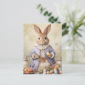 ビンテージホリデーバニー ホリデー シーズンポストカード (スタンド正面)