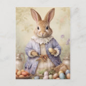 ビンテージホリデーバニー ホリデー シーズンポストカード (正面)