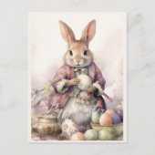 ビンテージホリデーバニー ホリデー シーズンポストカード (正面)