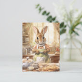 ビンテージホリデー バニー ホリデー シーズンポストカード (スタンド正面)