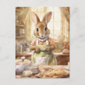 ビンテージホリデー バニー ホリデー シーズンポストカード (正面)