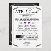 ビンテージポスターと黒板結婚式招待状6 招待状 (正面/裏面)