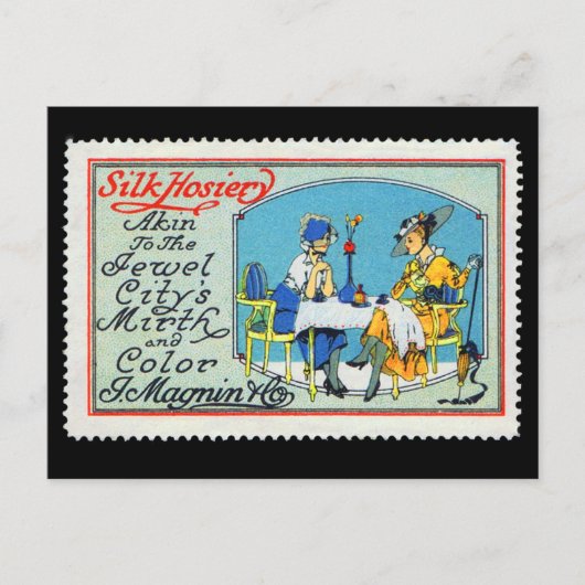 ビンテージポスタースタンプ葉書Magnin San Francisco ポストカード (正面)