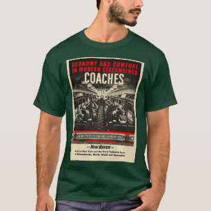 ビンテージポスターニューヘブン鉄道 Tシャツ