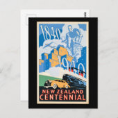 ビンテージポスター – ニュージーランド百年祭  ポストカード (正面/裏面)
