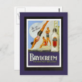 ビンテージポスター、ブリルクリーム、プール ポストカード (正面/裏面)