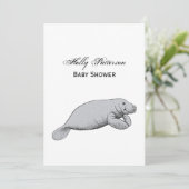 ビンテージマナティーイラスト 招待状 (スタンド正面)