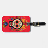 ビンテージロックスカルバラフローラ ラゲッジタグ (正面横)