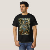 ビンテージ両生類 Frogs and Toads バトラキア  エルンスト・ヘッケルによる Tシャツ (正面フル)