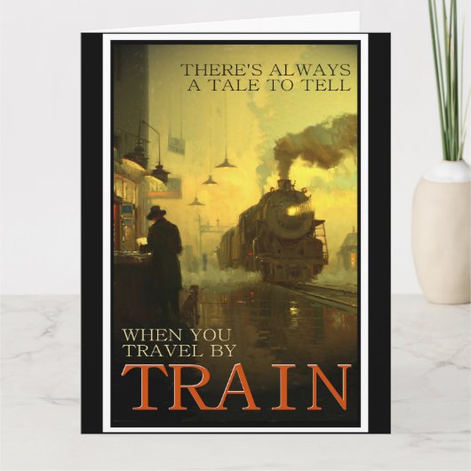 ビンテージ列車による旅行 カード (正面)