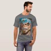ビンテージ動物画 驚くべきアニマルビュー Tシャツ (正面フル)