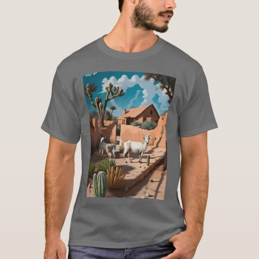 ビンテージ動物画 驚くべきアニマルビュー Tシャツ (正面)