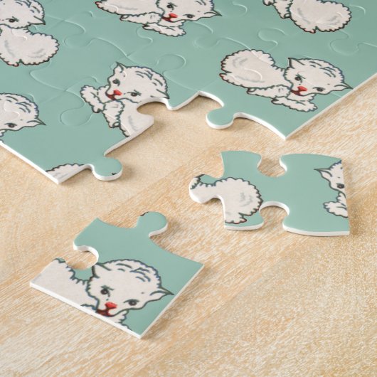 ビンテージ宗教、イースターの子羊、赤ちゃん農場の動物 ジグソーパズル (側面)