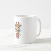 ビンテージ彫刻キリンデザイン白シャツ( コーヒーマグカップ (正面右)