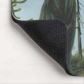 ビンテージ恐竜、サウロポジドンと鳥の飛翔 マウスパッド (コーナー)