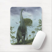 ビンテージ恐竜、サウロポジドンと鳥の飛翔 マウスパッド (マウス)