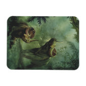 ビンテージ恐竜、ジャングルのセントロサウルス マグネット (横)