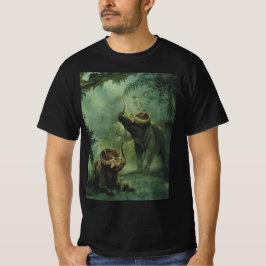 ビンテージ恐竜、ジャングルのセントロサウルス Tシャツ