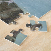 ビンテージ恐竜、セントロサウルスが草原で草を食む ジグソーパズル (側面)