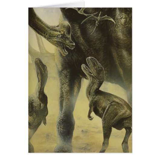 ビンテージ恐竜、トーボサウルスとブラキオサウルス (正面)