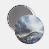 ビンテージ恐竜、バラパサウルスと嵐の雲 マグネット (正面/裏面)